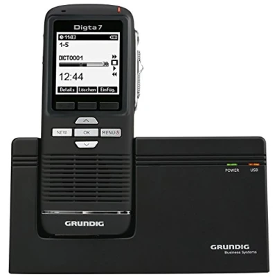 Afbeelding van Grundig Digta 7 Premium Dicteerset Schuifschakelaar, Docking station, Accessoires, DigtaSoft Pro (Windows)