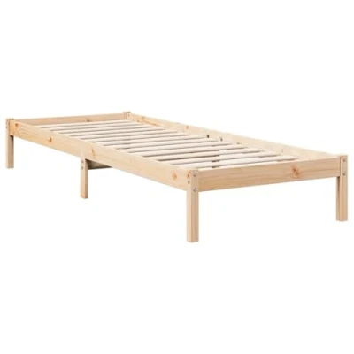 Image de vidaXL Cadre de lit extra long sans matelas 80x220 cm bois massif pin