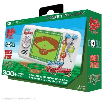 Image de Console rétrogaming Just For Games Pocket Player Système de jeu portatif All Star Stadium Blanc