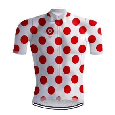 Afbeelding van Retro Wielershirt Bolletjestrui Rood/Wit REDTED XS