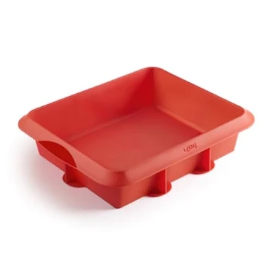 Afbeelding van Lékué Vierkante Taartvorm Uit Silicone Rood 24x20x6.5cm