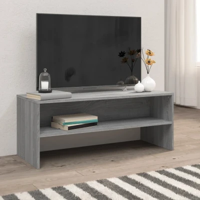 Afbeelding van Tv meubel 100x40x40 cm bewerkt hout grijs sonoma eikenkleurig