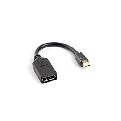 Afbeelding van Lanberg mini Displayport adapter male naar female 10cm zwart
