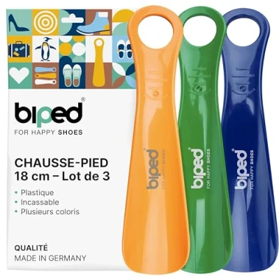 Afbeelding van biped Set van 3 schoenlepels kunststof 18 cm schoenlepel Duitse productie z1570 (plum)