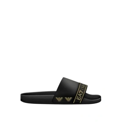 Afbeelding van EA7 Emporio Armani Water Sports Unisex Badslippers, Maat: 39, Full black/gold Kunststof