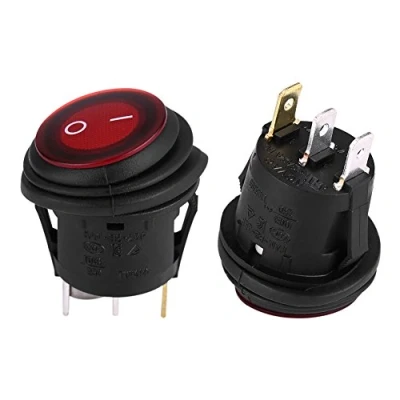 Afbeelding van Keenso 2 stuks led tuimelschakelaar, aan/uit schakelaar, 12 V, 20 A, 3 polig, waterdicht, voor auto, boot, vrachtwagen