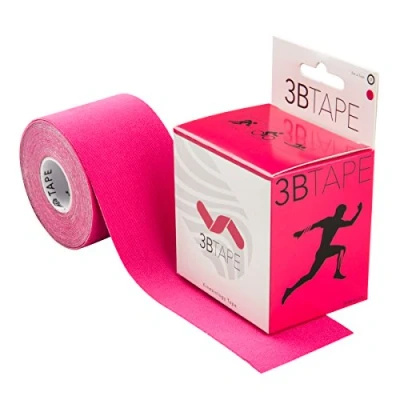 Afbeelding van 3B Scientific kinesiotape (5 m x 5 cm) elastische band ter ondersteuning van spieren en gewrichten voor training, sport herstel na blessures, roze