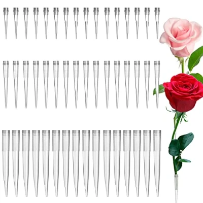 Afbeelding van Bloemen Water Buizen, 60 Bloem Plastic Transparante Herbruikbare Container Bloemist Arrangementen Benodigdheden S M L