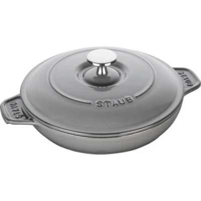 Afbeelding van STAUB Warm gietijzeren bord, rond, Ø 20 cm, 0,75 l, grafietgrijs