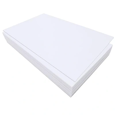 Afbeelding van 32 vellen hard vilt, 17,78 x 28,7 cm, voor knutselen, vierkant om te naaien, wit