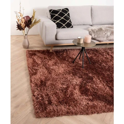 Afbeelding van Hoogpolig Vloerkleed Velours Posh Koper 80x150 Cm