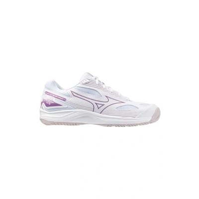 Afbeelding van Mizuno Cyclone Speed 4 Volleybalschoenen, Dames, Maat: 42.5, White/patrician purple/quince Textiel/ synthetisch