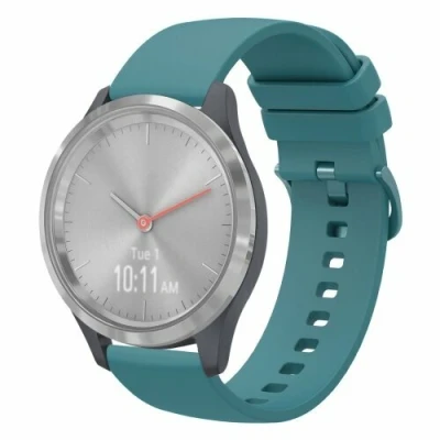 Afbeelding van Garmin Venu 3s / Vivoactive 4s 2s Vivomove Forerunner 255s Soft siliconen bandje Blauwgroen