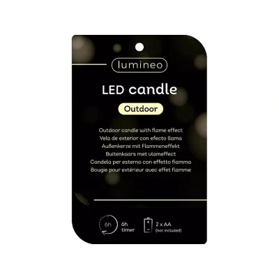 Afbeelding van Decoris Led Budget Kaars Plastic Steady Buiten Dia7.50 h5.00cm 1l Roze/warm Wit Roze