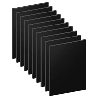 Afbeelding van DRERIO 10 stuks zwarte acrylvellen, 1 mm dik, vierkante vellen voor schilderen, knutselen (15 x cm)