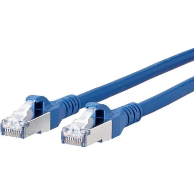 Afbeelding van Metz Connect 1308457044 E RJ45 Netwerkkabel, patchkabel CAT 6A S/FTP 7.00 m Blauw Snagless 1 stuk(s)
