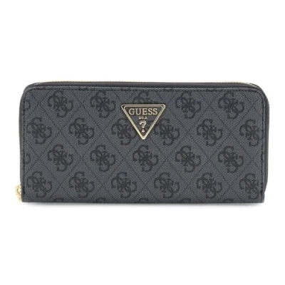 Afbeelding van GUESS Laurel II SLG Large Zip Around Portefeuille L avec logo charbon
