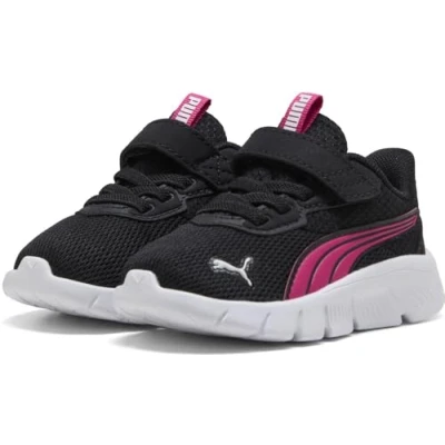 Afbeelding van PUMA Flexfocus Modern Ac+ Inf Sneakers, uniseks, baby, Zwart Roze Wit, 21 EU