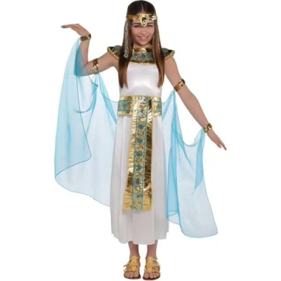 Afbeelding van amscan 9904044 Cleopatra verkleedkleding voor kinderen, meisjes, 12 14 jaar, wit