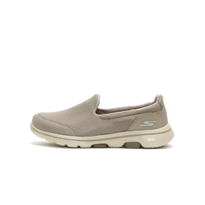 Afbeelding van Skechers Go Walk 5 Sneakers voor meisjes, Beige Taupe Textiel Trim Tpe, 34 EU