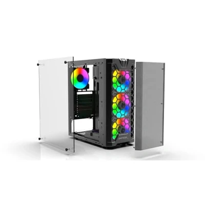 Afbeelding van INCA Geh EMG 15XB Midi tower PC behuizing Zwart