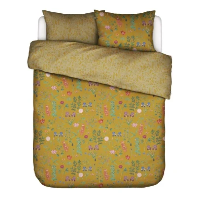 Afbeelding van ESSENZA Marigold Dekbedovertrek Flower ochre Lits Jumeaux XL 260x200/220 cm