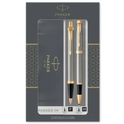 Afbeelding van Balpen en Rollerpen Parker IM brushed metal GT medium