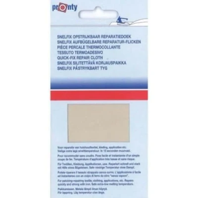 Afbeelding van Reparatiedoek opstrijkbaar beige 11 x 25 cm