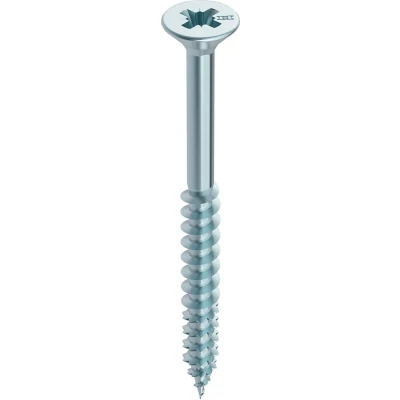 Afbeelding van HECO FIX Plus spaanplaatschroef 4,5x80mm platkop verzinkt deeldraad PZD 2 18835 (Per 200 stuks)