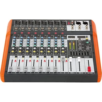 Afbeelding van Ibiza Sound MX802 8 kanaals stage mixer studio mengpaneel USB en Bluetooth