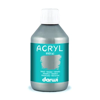 Afbeelding van Darwi Metal effect acrylverf zilver
