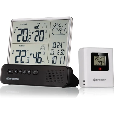 Afbeelding van Bresser Weerstation Translucidus Met Comforindicator, Wekker en IJsalarm Binnen Buiten