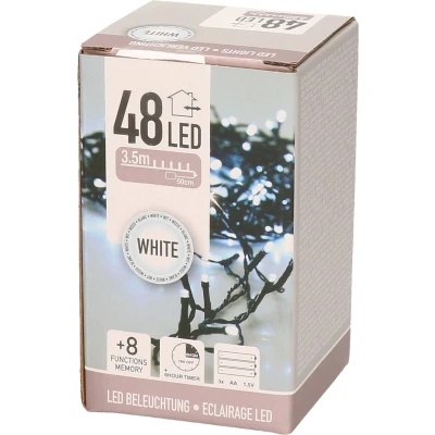 Afbeelding van Bigbuy Christmas Led Lichtkrans Wit (4 X 4,5 7 Cm)