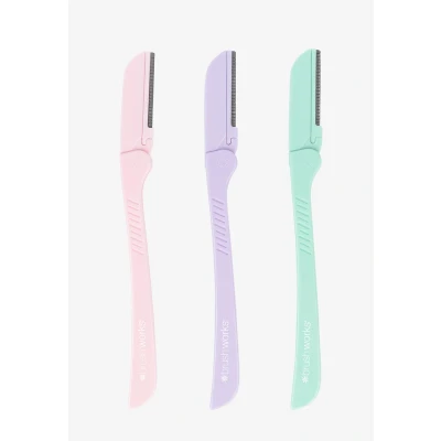 Afbeelding van Brushworks Precision Eyebrow Razor 3 PACK Haarverwijderingstool, Dames, Maat: One Size,