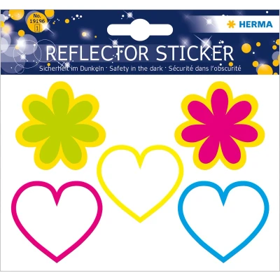 Afbeelding van HERMA 19196 REFLECTOR STICKERS FLOWERS &amp; HEARTS