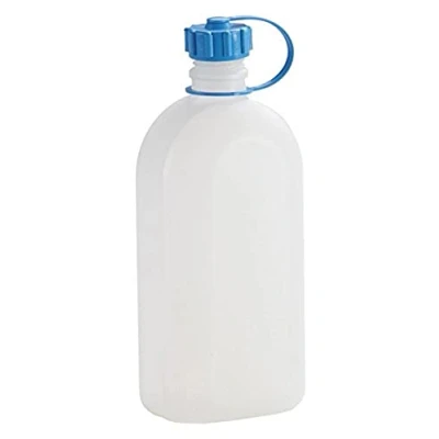 Afbeelding van hünersdorff Kunststof fles met schroefdop, lekvrij, bestand tegen chemicaliën en levensmiddelen, 1,5 liter, Made in Germany, naturel