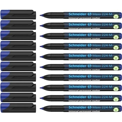 Afbeelding van universele marker Schneider Maxx 224 M permanent blauw doos met 10 stuks