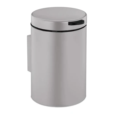 Afbeelding van afvalbakje 3 l hangend softclose met binnenemmer toilet badkamer beige