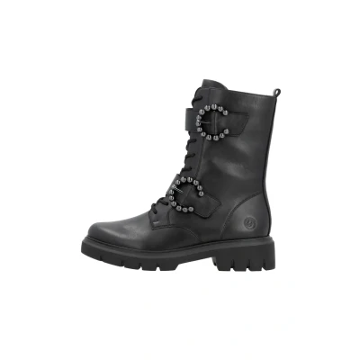 Afbeelding van Remonte Veterboots, Dames, Maat: 37, Tiefschwarz Leer