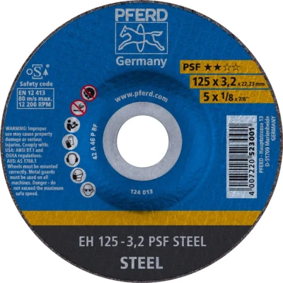 Afbeelding van PFERD PSF STEEL 61720226 Doorslijpschijf gebogen 125 mm 25 stuk(s) Staal