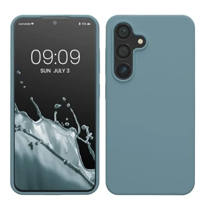 Afbeelding van kwmobile telefoonhoesje geschikt voor Samsung Galaxy S24 Hoesje met siliconen coating Smartphone case in antieksteen
