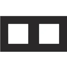 Afbeelding van Niko Tweevoudige horizontale afdekplaat, kleur Pure black steel