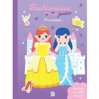 Afbeelding van Uitgeverij ballon aankleedstickerboek fashionistas junior prinsessen