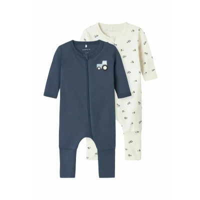 Afbeelding van NAME IT NBMNIGHTSUIT 2P ZIP FF Jet TRACTOR NOOS Jongens Pyjama Stream
