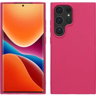 Afbeelding van kwmobile telefoonhoesje geschikt voor Samsung Galaxy S24 Ultra Hoesje smartphone Back cover in neon roze