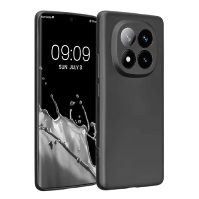 Afbeelding van kwmobile metallic telefoonhoesje van TPU geschikt voor Xiaomi Redmi Note 14 Pro+ 5G / Pro Plus Flexible case smartphone In grijs