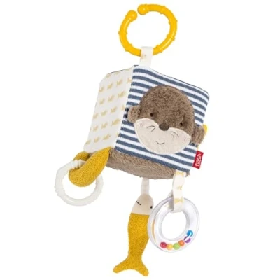 Afbeelding van Fehn Otter Activiteitskubus, motoriekubus, speelgoed met klemmen om op te hangen, voor baby&#039;s en peuters vanaf 0 maanden, afmetingen: 10 x cm