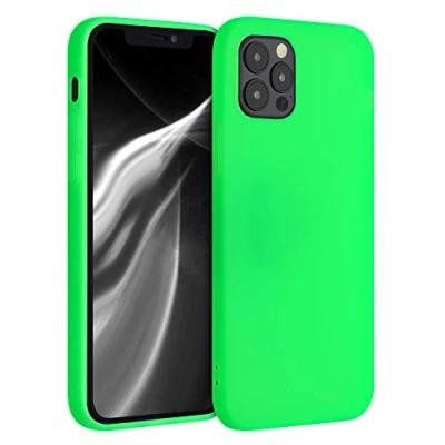 Afbeelding van kwmobile telefoonhoesje geschikt voor Apple iPhone 12 / Pro Hoesje smartphone Back cover in neon groen