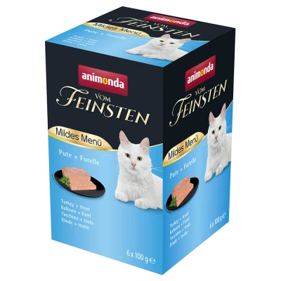 Afbeelding van 6x100g Mild Menu Adult Kalkoen/Forel animonda Vom Feinsten Kattenvoer