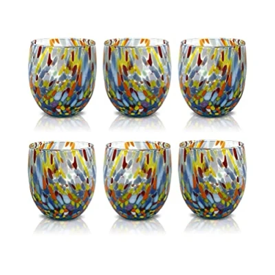 Afbeelding van Mazzega Art &amp; Design Waterglazen set mix 6 gift box